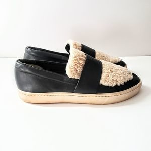 Loeffler Randall Black & Cream Loafers Women's 8.5, super comfy & fun😎